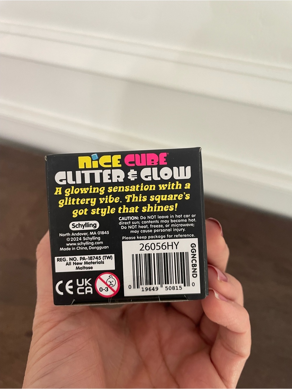 NeeDoh Nice Cube Glitter & Glow Blue Squishy Toy - Picture 5 of 5